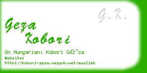 geza kobori business card